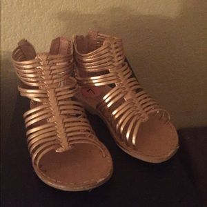 Gold Metallic Toddler Girl Sandals
